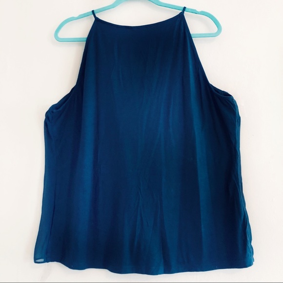 Teal New York & Company Blouse w/ Sheer Details - Picture 2 of 7